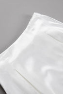 Back Elastic Waist Satin Minx Skirt