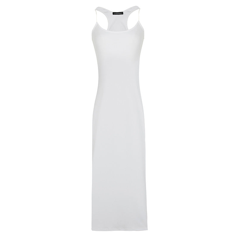 Invisible Strap Slim Fit Maxi Dress – Sexy High-End Look