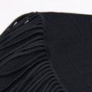 Spring and Autumn New Fashionable High Quality Knitted V-neck Tassel Slimming Long Sleeve Dress for Women