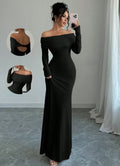 One Shoulder Slim Fit Maxi Dress – Bodycon Hip Hugging