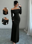 One shoulder slim fit hip hugging dress for women