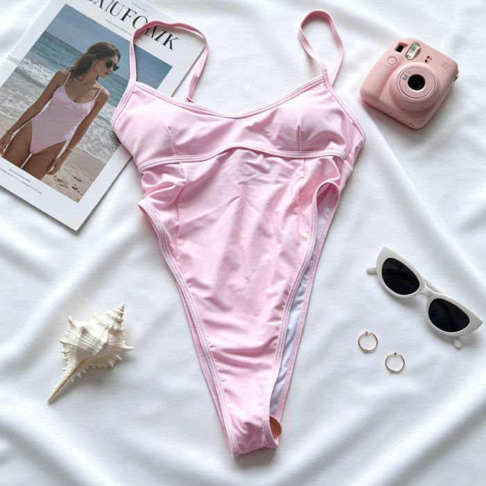 Strapless Low-Cut Sleeveless Backless Women Bikini