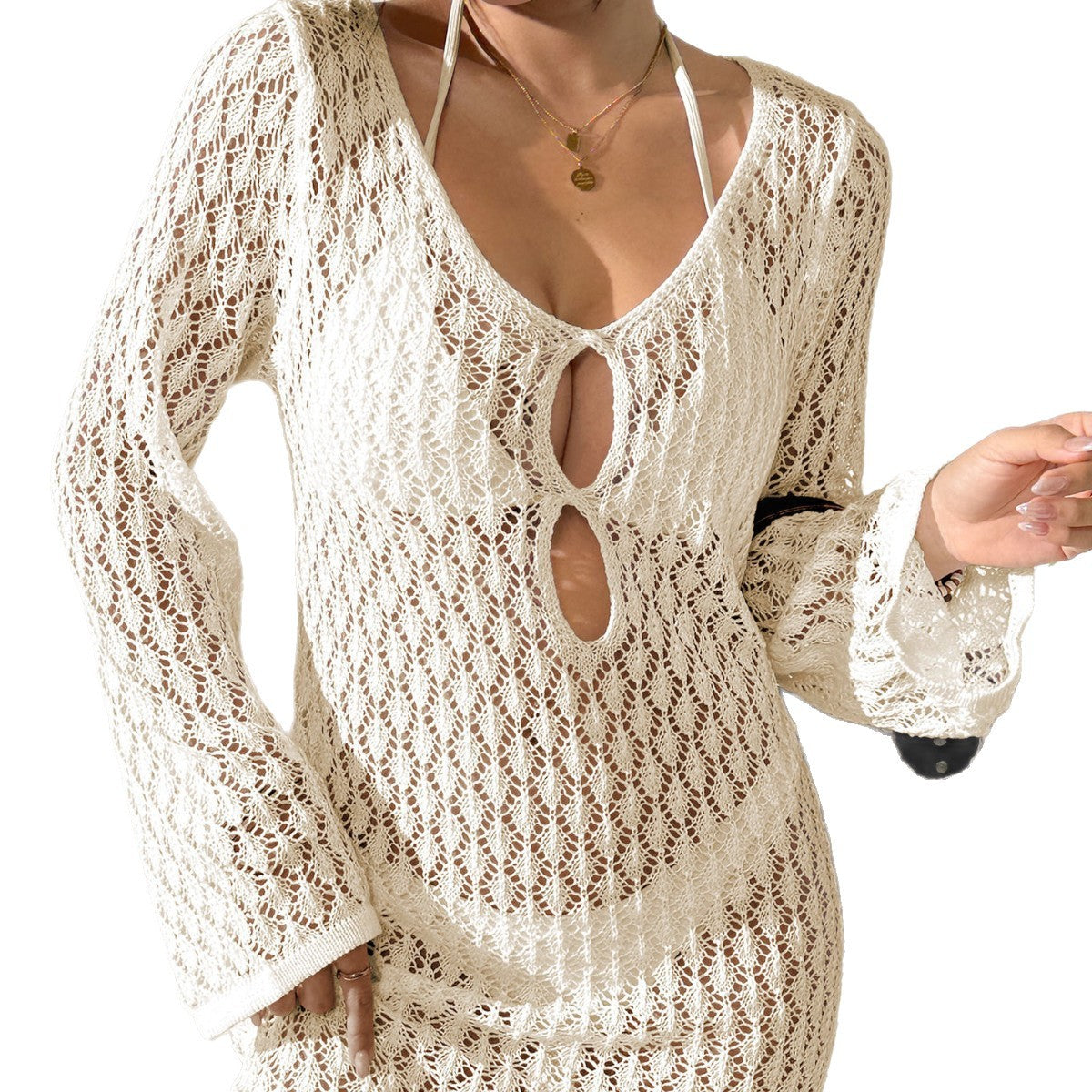 Lace-up Sexy Beach Dress for Women, Bikini Cover-Up