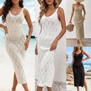 beach cover-up women's casual sleeveless dress simple beach tunic