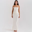 Strapless Backless Bodycon Maxi Dress – Elegant Evening