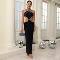 Diamond Cutout Bandage Maxi Dress – Cocktail