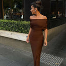 One Shoulder Backless Bodycon Maxi Dress – Sexy Sling