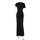 Pleated Lace-Up Long Sleeve Bodycon Midi Dress – Slim Fit
