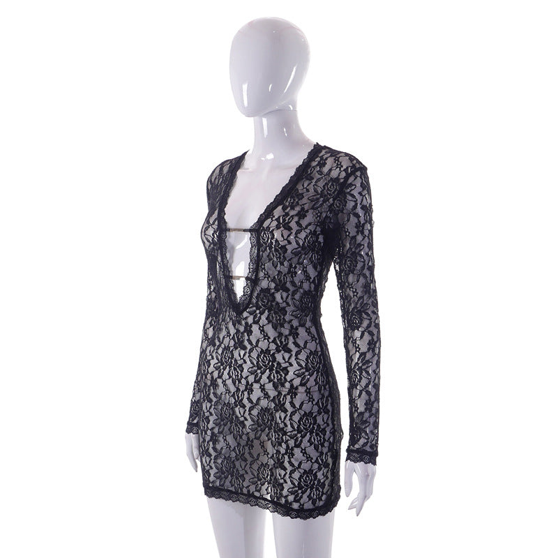 Lace Sheer Slip Nightdress