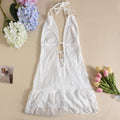 Lace Backless Cake Mini Dress – V-Neck Sleeveless