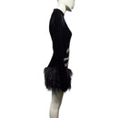 Diamond Feather Mini Dress – Retro Banquet Glam