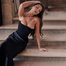 Strapless Backless Bodycon Maxi Dress – Elegant Evening