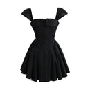 Strapless Slim Fit Camisole Jumpsuit Mini Skirt – Black