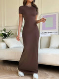 Short Sleeve Maxi Tee Dress