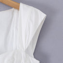 Sweetheart Neck Cotton Mini Dress – Vintage Chic