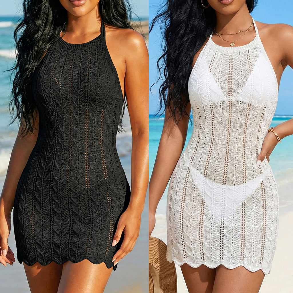 Backless Tie-Strap Cover-Up Dress