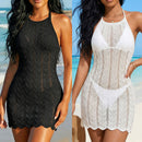 Backless Dress with Tie-Straps Bikini Cover-Up Beach Dress