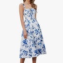 Slit drawstring lace-up busty suspender dress