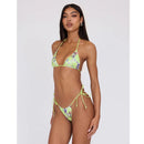 Swimsuit Split Resort Seaside Four Piece Set Printed Floral Lace for Women