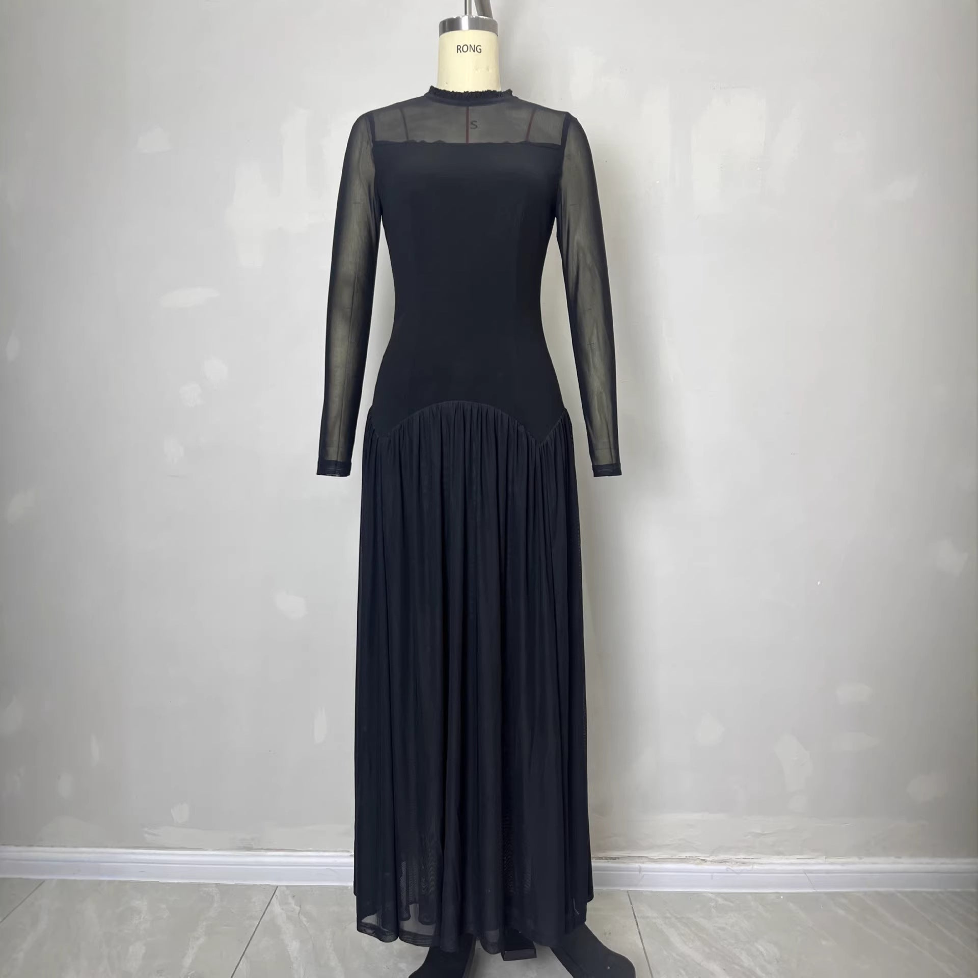 Sheer Sleeve Maxi Dress