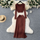 Square Neck Knit Mini Dress – Sexy Slim Fit Bodycon