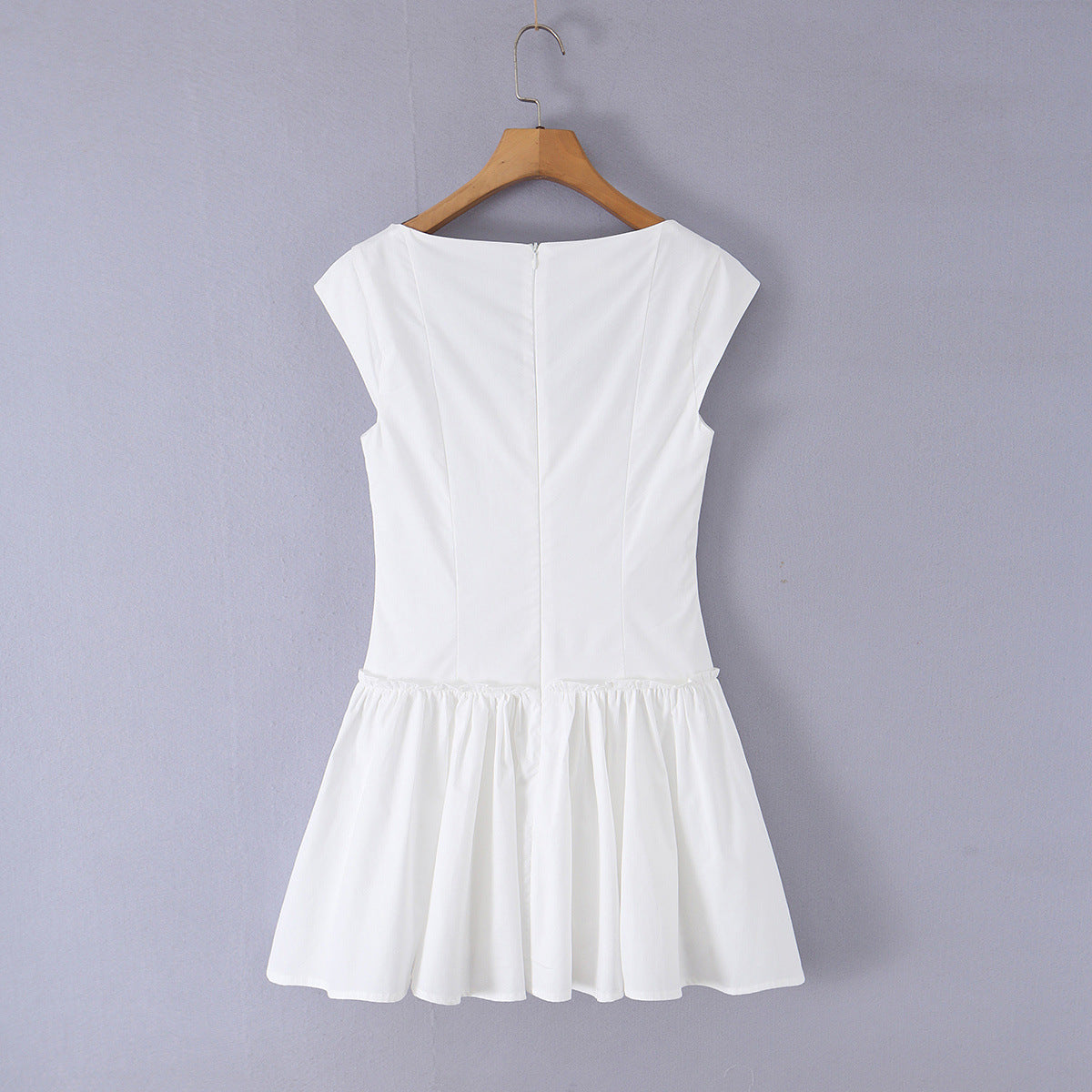 Sweetheart Neck Cotton Mini Dress – Vintage Chic