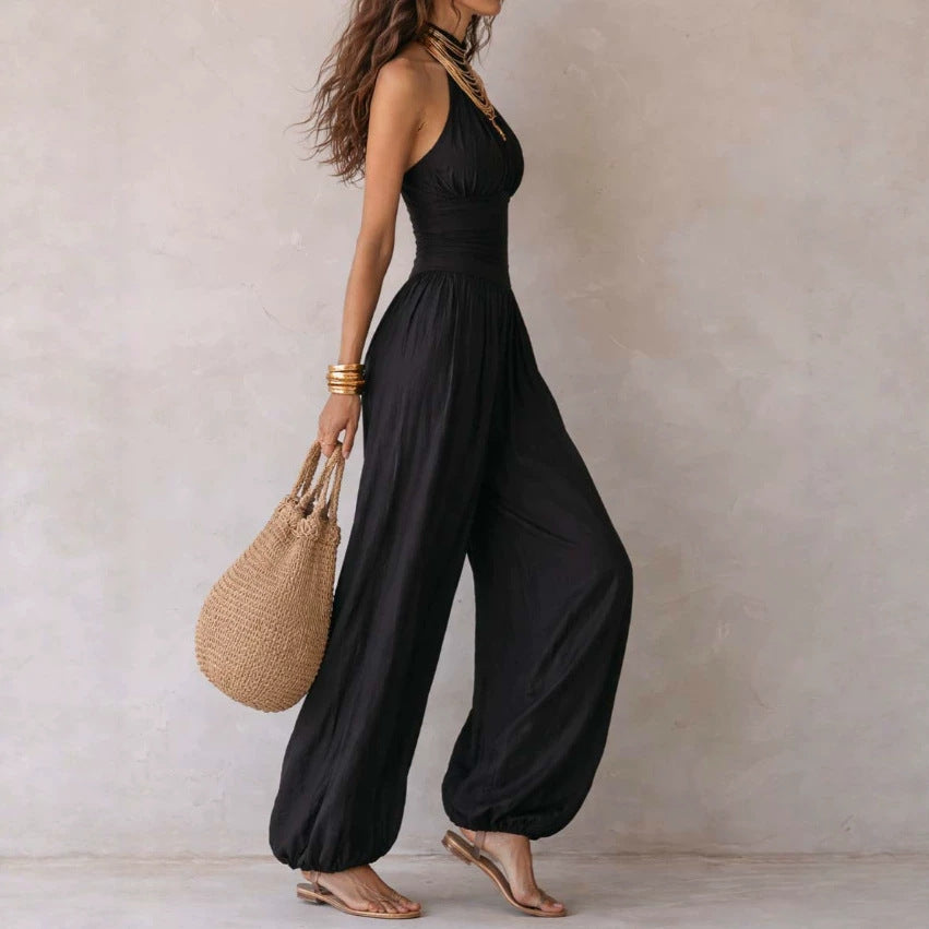 High-Waisted Backless Jumpsuit