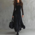Sheer Sleeve Maxi Dress