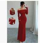 One shoulder slim fit hip hugging dress for women