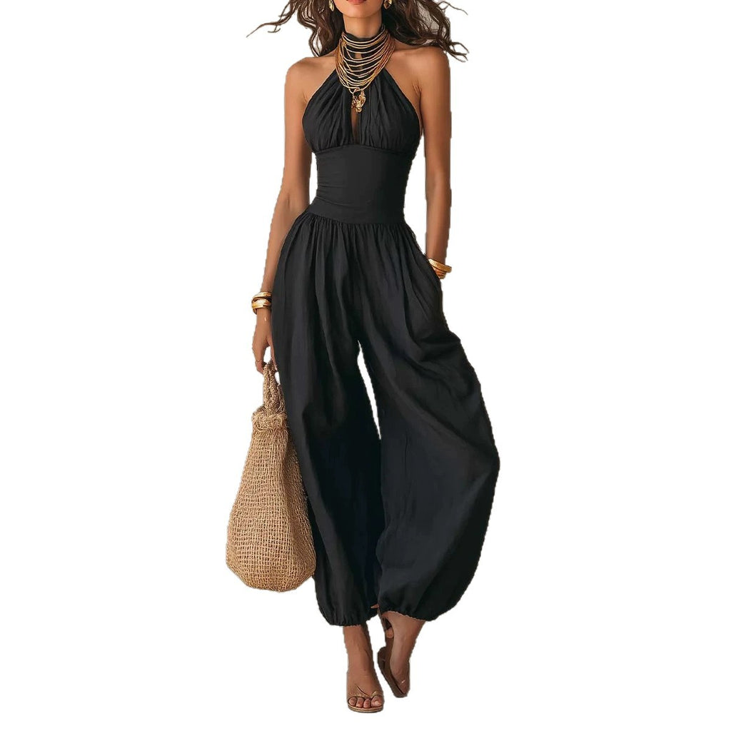 High-Waisted Backless Jumpsuit