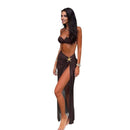 Bikini Three-Piece Set with Slit Skirt Swimwear