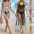 Hand-crocheted Strap Dress Vacation Long Fringe Bikini Cover-up for Women