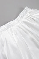 Back Elastic Waist Satin Minx Skirt