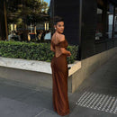 One Shoulder Backless Bodycon Maxi Dress – Sexy Sling