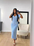 V-Neck Slit Slim Fit Dress – Summer Sexy Style