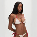 Wave dot bikini split swimsuit