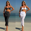 Mesh Long Dress Three-Piece Swimwear Set