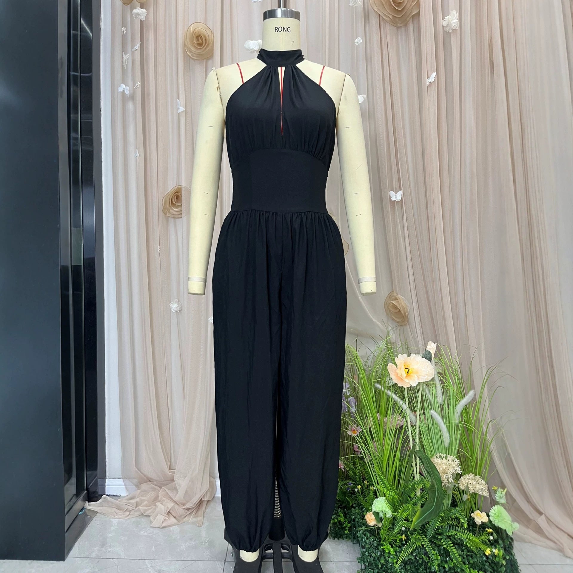 High-Waisted Backless Jumpsuit