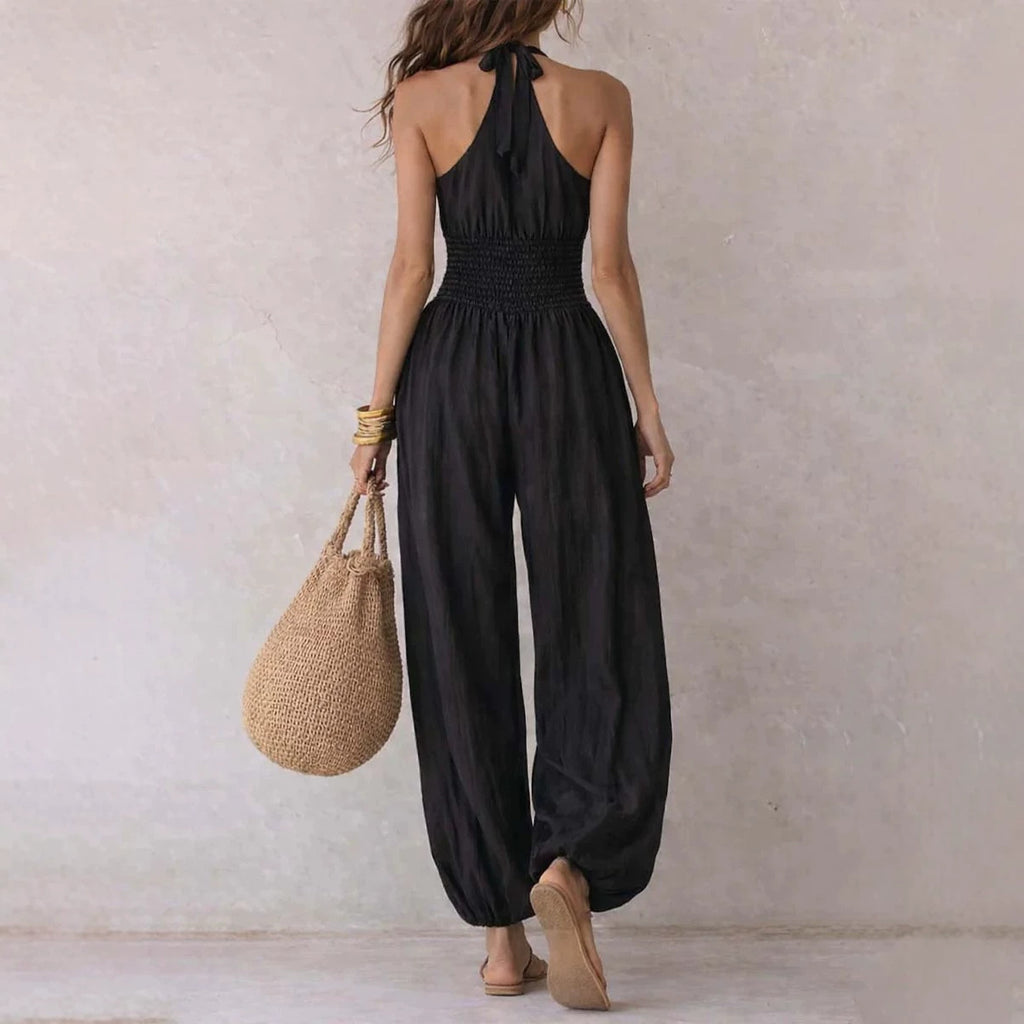 High-Waisted Backless Jumpsuit
