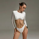 Bikini with Steel Support, Long Sleeve, Two-Piece Women's Swimwear