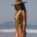 Backless one-piece swimsuit