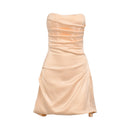 Strapless Pleated Backless Mini Dress – Casual Summer