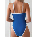 Women's Color-block One-piece Swimsuit Beach Hot Spring Bathing Suit