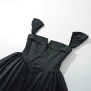 Strapless Slim Fit Camisole Jumpsuit Mini Skirt – Black
