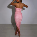 European and American women's sexy neck hanging irregular skirt, new fashionable temperament, tight fitting high waisted backless long skirt