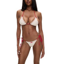 Wave dot bikini split swimsuit