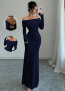 One shoulder slim fit hip hugging dress for women