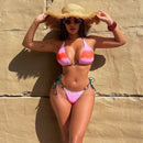 Swimsuit Split Resort Seaside Lace Gradient Color