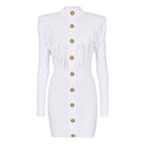 Spring and Autumn New Fashionable High Quality Knitted V-neck Tassel Slimming Long Sleeve Dress for Women