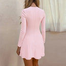 Long Sleeve Slim Fit Mini Dress – Casual Chic Bodycon